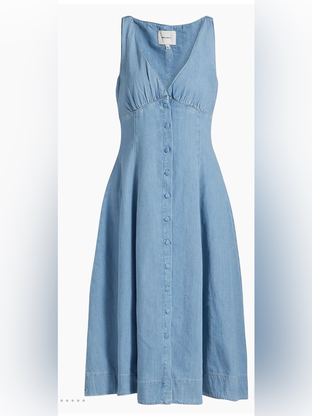 Reformation Light Blue Denim Midi Dress - Picture 3 of 12